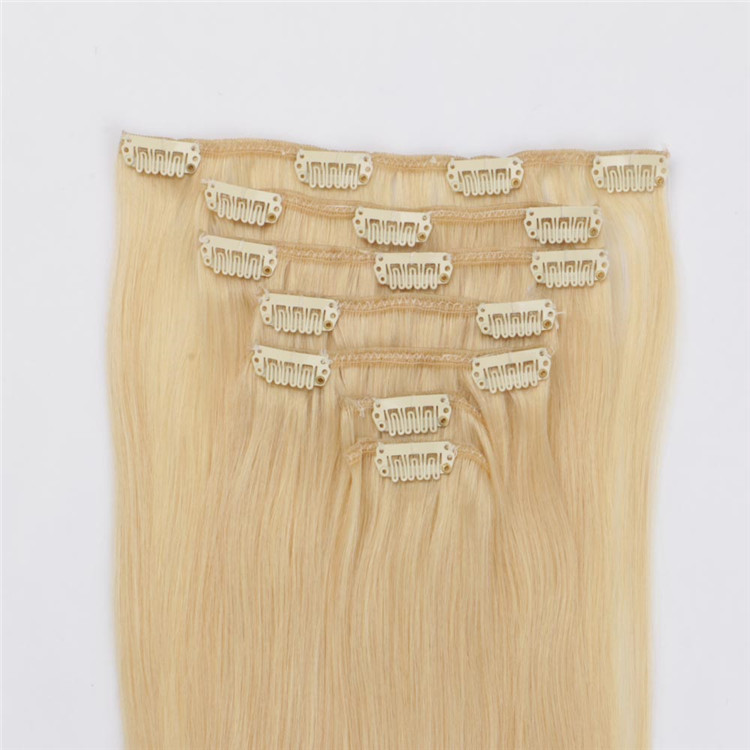 factory price double drawn clip on hair extension wholesale QM078